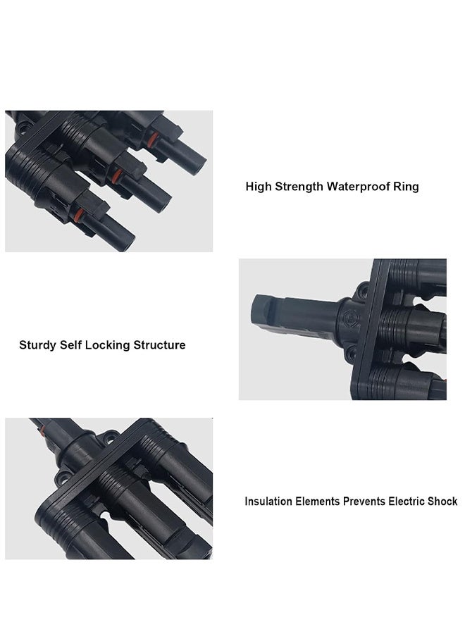Maxima Solar Cable Accessories JMC-4BC 3×1 |Male & Female Branch Connector for Solar Panels & PV Systems|Connector for Solar Installations|6 pairs solar panel connectors - Image 3
